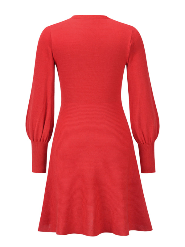 slim and thin bottoming sweater dress BLUE ZONE PLANET