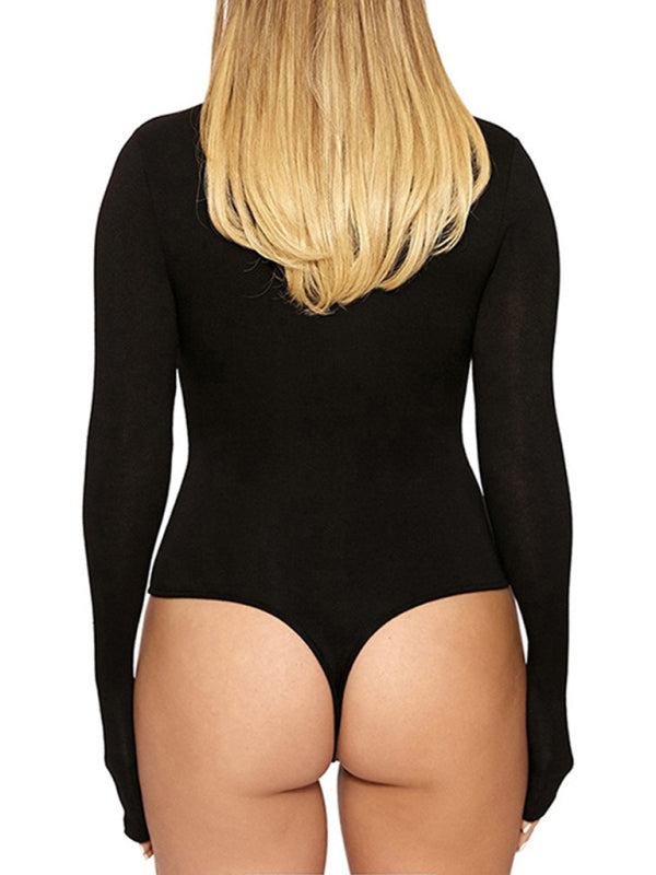 Blue Zone Planet |  bottoming tops long-sleeved tight-fitting jumpsuit BLUE ZONE PLANET