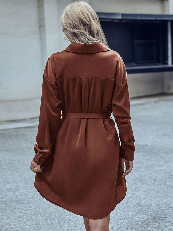 Blue Zone Planet |  commuter style French long-sleeved dress BLUE ZONE PLANET