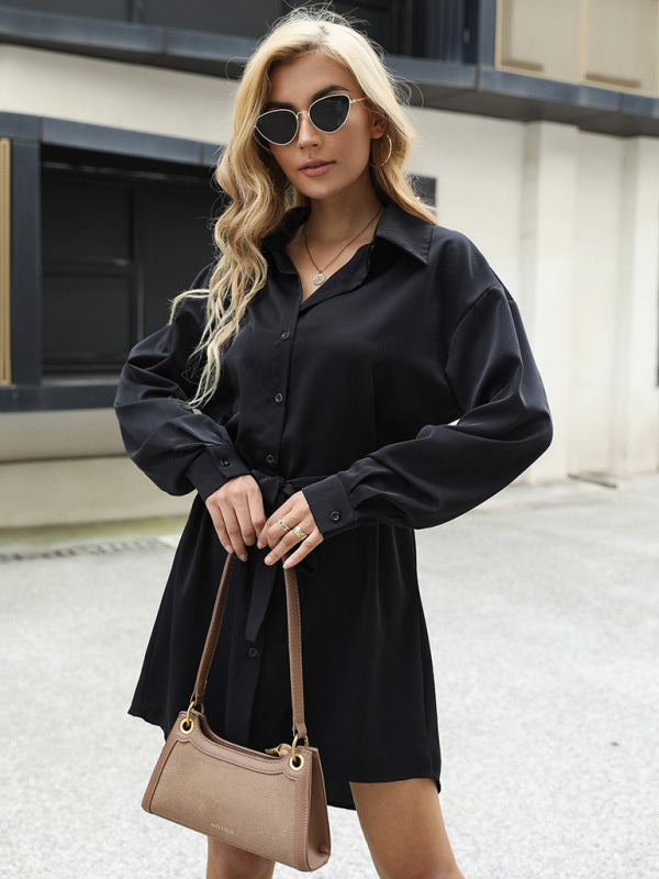 Blue Zone Planet |  commuter style French long-sleeved dress BLUE ZONE PLANET