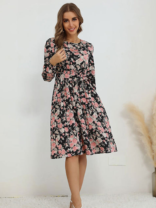 product long -sleeved long -sleeved base fashion dress kakaclo