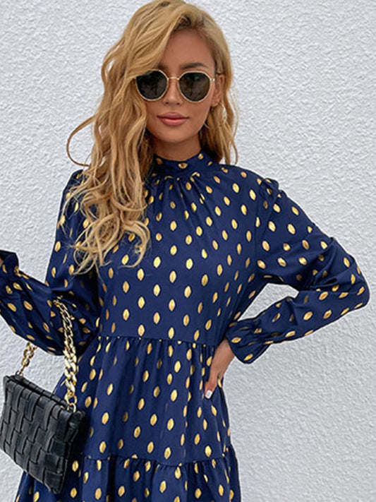 long -sleeved fashion versatile dress BLUE ZONE PLANET