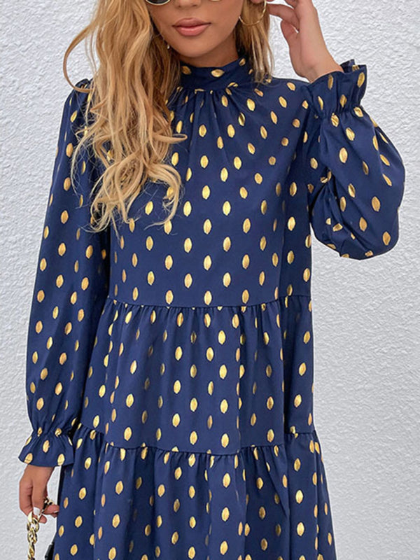 long -sleeved fashion versatile dress BLUE ZONE PLANET