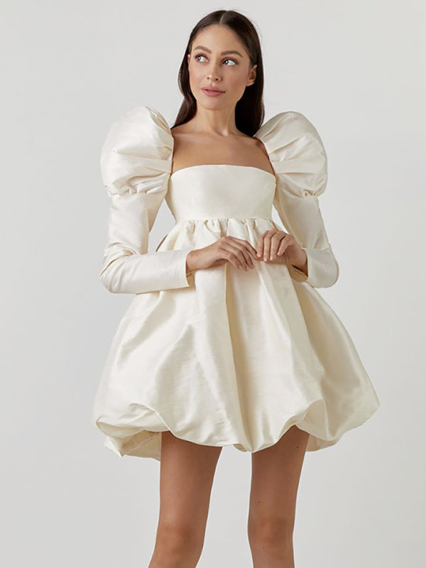 Women's A-skirt lamb leg sleeve dress kakaclo