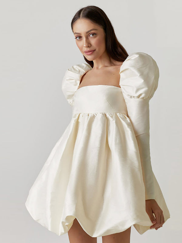 Women's A-skirt lamb leg sleeve dress kakaclo