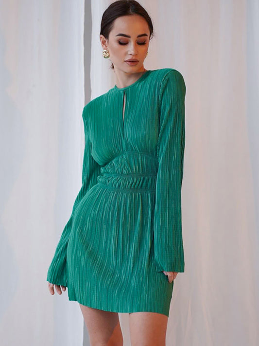 Fashion Pleated Pleated Dress kakaclo