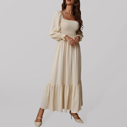 Blue Zone Planet |  Hollow Outer Neck Long Sleeve Pullover Dress BLUE ZONE PLANET
