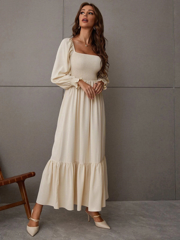 Blue Zone Planet |  Hollow Outer Neck Long Sleeve Pullover Dress BLUE ZONE PLANET
