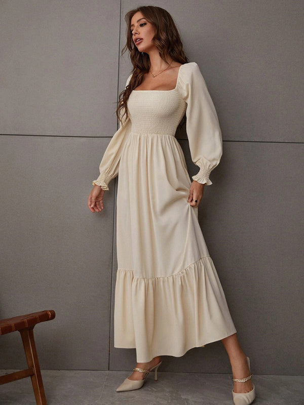 Blue Zone Planet |  Hollow Outer Neck Long Sleeve Pullover Dress BLUE ZONE PLANET