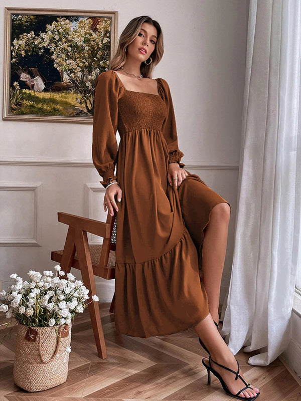 Blue Zone Planet |  Hollow Outer Neck Long Sleeve Pullover Dress BLUE ZONE PLANET