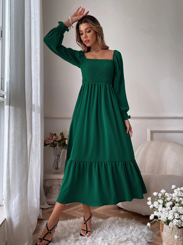 Blue Zone Planet |  Hollow Outer Neck Long Sleeve Pullover Dress BLUE ZONE PLANET