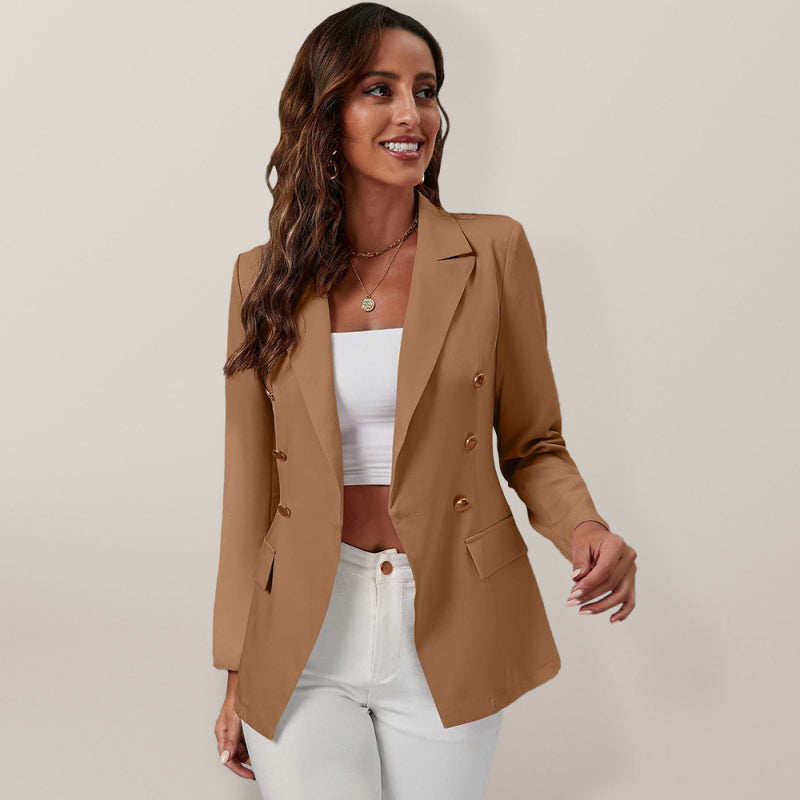 Temperament cross-border long sleeved small suit jacket versatile kakaclo