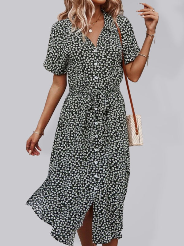 Blue Zone Planet |  resort style spring and summer large print streamer dress BLUE ZONE PLANET