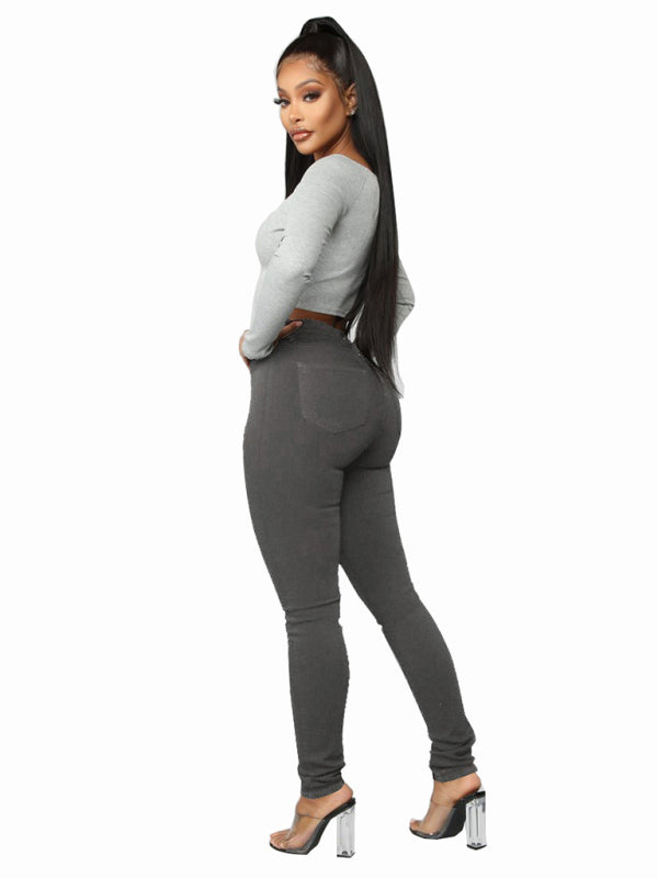 Blue Zone Planet | High Waist Stretchy Tight Bottom Lift Jeans-BOTTOM SIZES SMALL MEDIUM LARGE-[Adult]-[Female]-2022 Online Blue Zone Planet