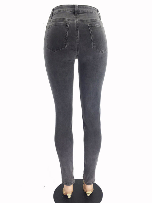 Blue Zone Planet | High Waist Stretchy Tight Bottom Lift Jeans-BOTTOM SIZES SMALL MEDIUM LARGE-[Adult]-[Female]-2022 Online Blue Zone Planet