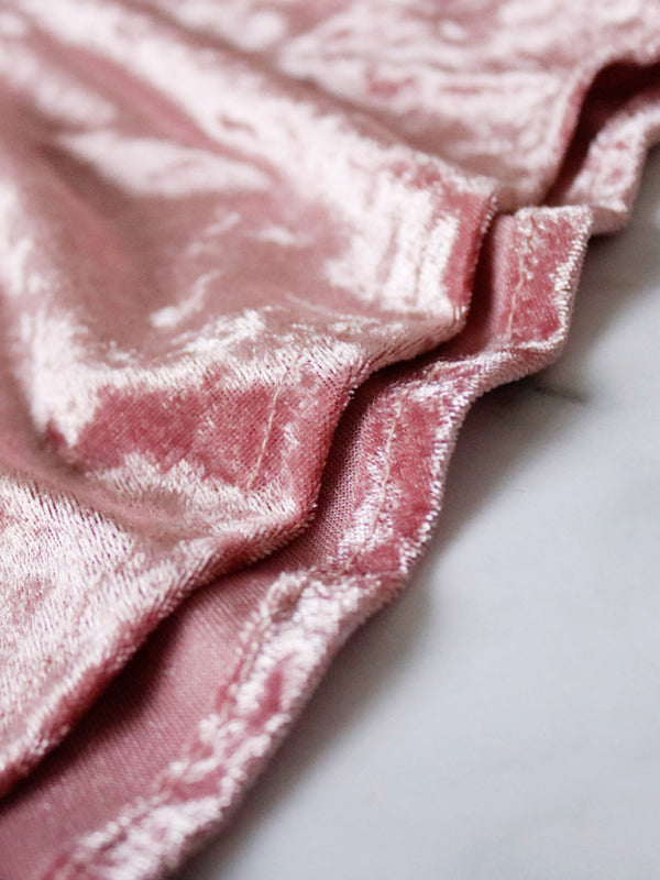 Sophia's Velvet V-Neck Lingerie and Homewear Set kakaclo