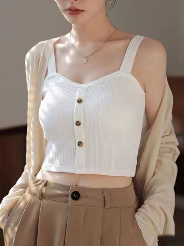 Sling outer wear small vest with chest pad beautiful back inner base kakaclo