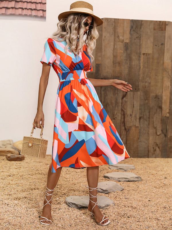 short sleeved sun dress Women's Tiered Short Sleeve Dress - LASCANA