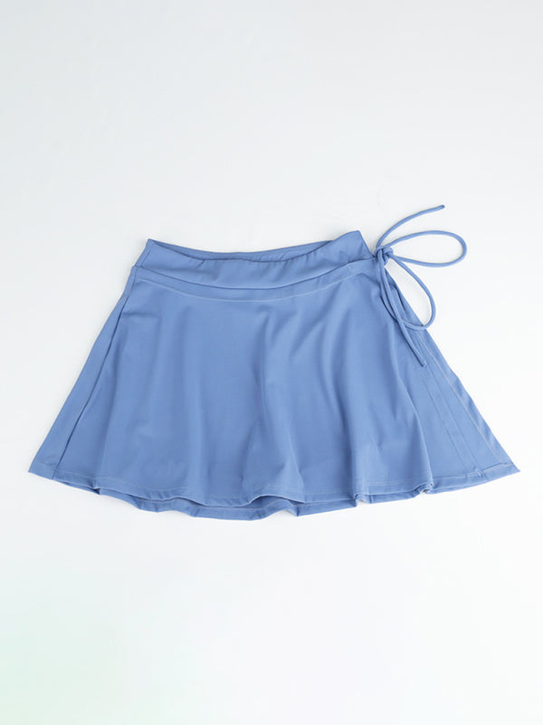 Sports yoga short skirt culottes half body quick-drying pocket skirt side slit strappy skirt BLUE ZONE PLANET