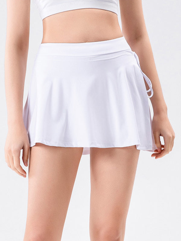 Sports yoga short skirt culottes half body quick-drying pocket skirt side slit strappy skirt BLUE ZONE PLANET