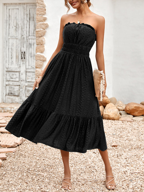 Blue Zone | casual solid color corset waist dress