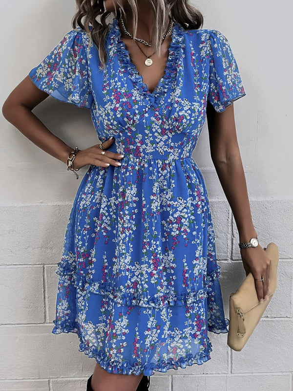 Emma's Casual Spring-Summer Mini Dress-TOPS / DRESSES-[Adult]-[Female]-2022 Online Blue Zone Planet