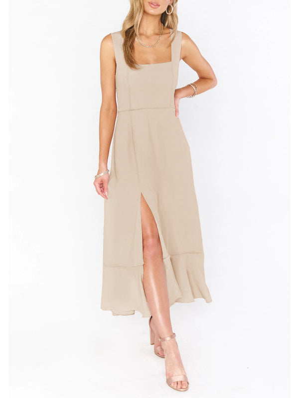 Elegant and Fashionable Commuter Slit French High-end Sense Dress kakaclo