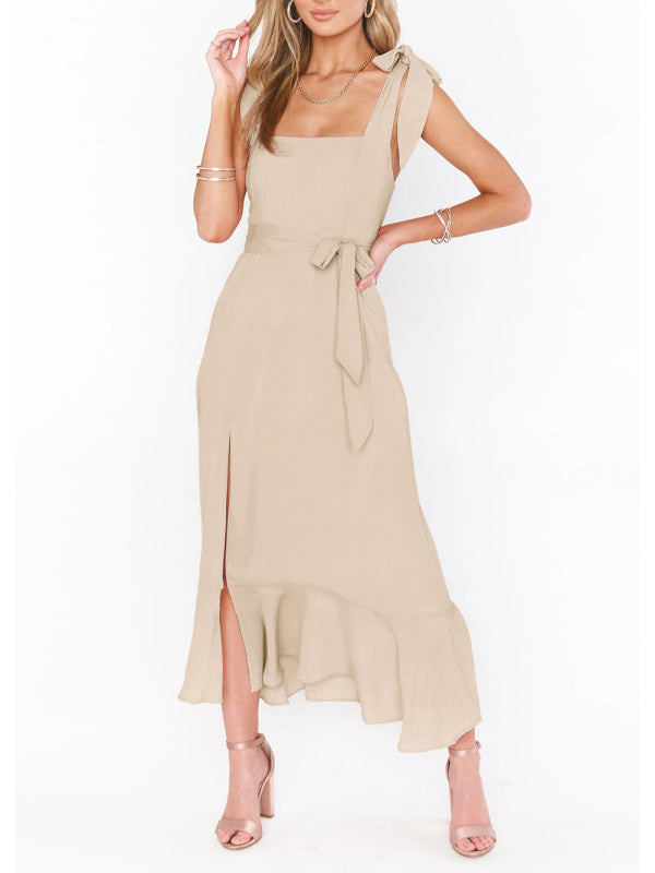 Elegant and Fashionable Commuter Slit French High-end Sense Dress kakaclo