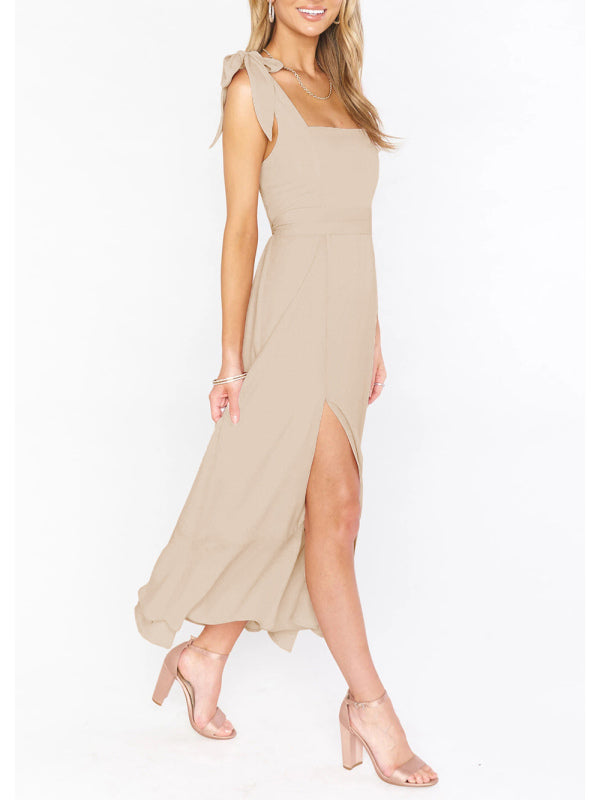 Elegant and Fashionable Commuter Slit French High-end Sense Dress kakaclo