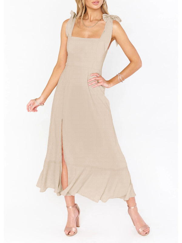 Elegant and Fashionable Commuter Slit French High-end Sense Dress kakaclo