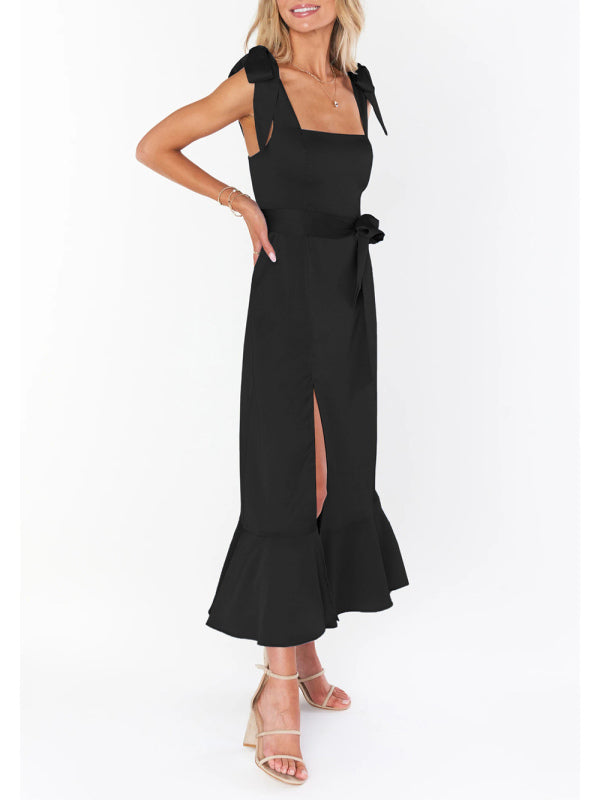 Elegant and Fashionable Commuter Slit French High-end Sense Dress kakaclo