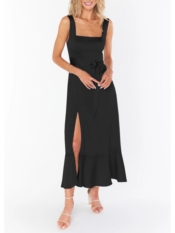 Elegant and Fashionable Commuter Slit French High-end Sense Dress kakaclo