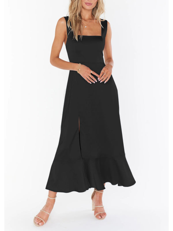 Elegant and Fashionable Commuter Slit French High-end Sense Dress kakaclo