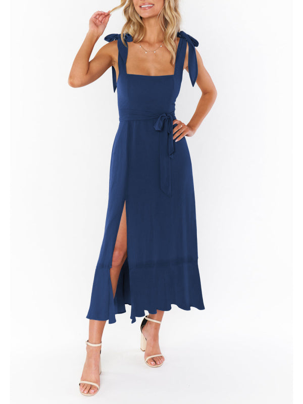 Elegant and Fashionable Commuter Slit French High-end Sense Dress kakaclo