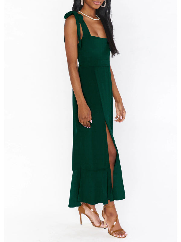 Elegant and Fashionable Commuter Slit French High-end Sense Dress kakaclo