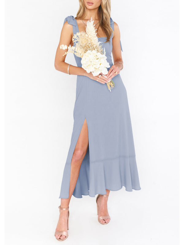 Elegant and Fashionable Commuter Slit French High-end Sense Dress kakaclo