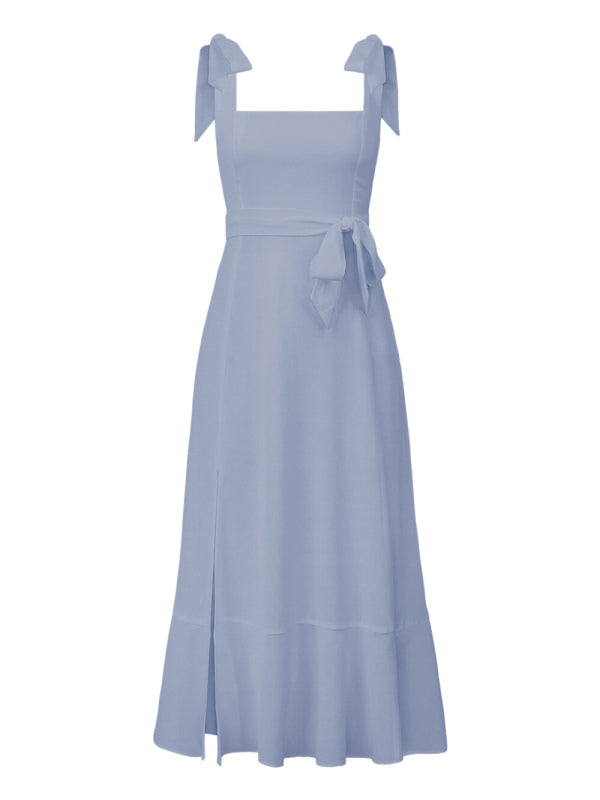 Elegant and Fashionable Commuter Slit French High-end Sense Dress kakaclo
