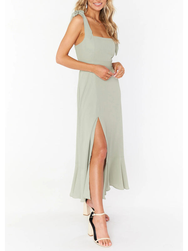 Elegant and Fashionable Commuter Slit French High-end Sense Dress kakaclo
