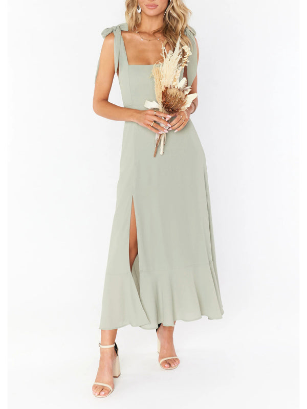 Elegant and Fashionable Commuter Slit French High-end Sense Dress kakaclo
