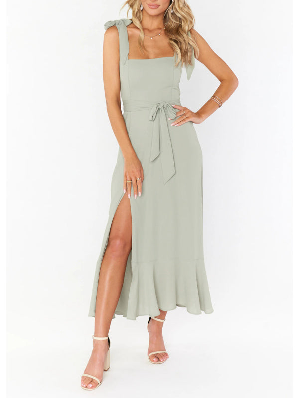 Elegant and Fashionable Commuter Slit French High-end Sense Dress kakaclo