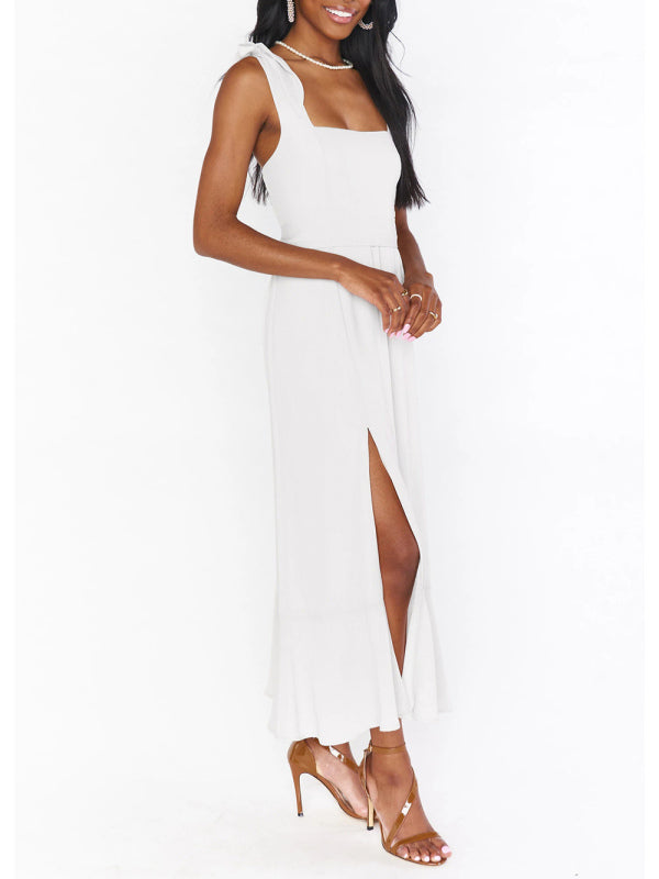 Elegant and Fashionable Commuter Slit French High-end Sense Dress kakaclo