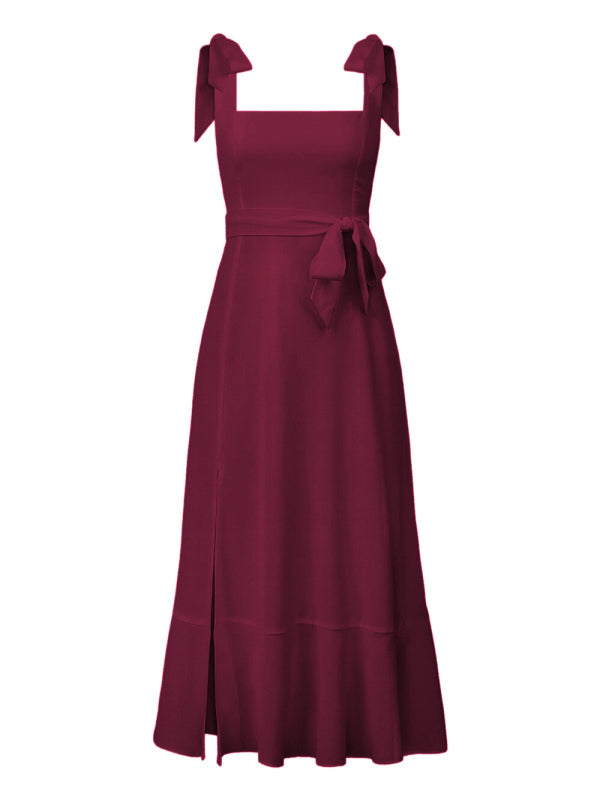 Elegant and Fashionable Commuter Slit French High-end Sense Dress kakaclo