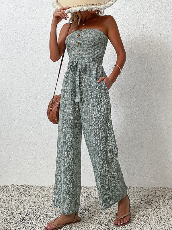 New European and American women's holiday leopard print one-piece jumpsuit kakaclo