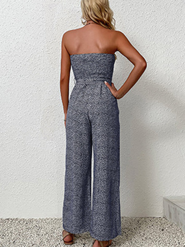 New European and American women's holiday leopard print one-piece jumpsuit kakaclo