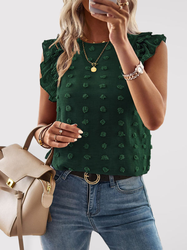 Falbala Shirt Fashionable Elegant Tops. kakaclo