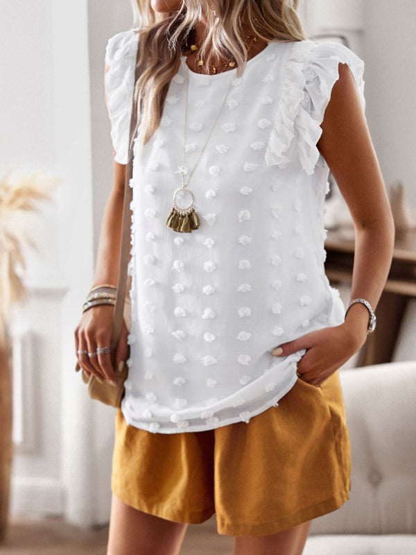 Falbala Shirt Fashionable Elegant Tops. kakaclo