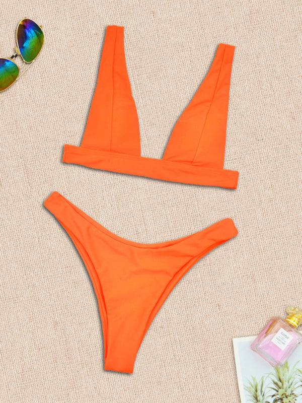 Blue Zone Planet |  push up deep V bikini set BLUE ZONE PLANET