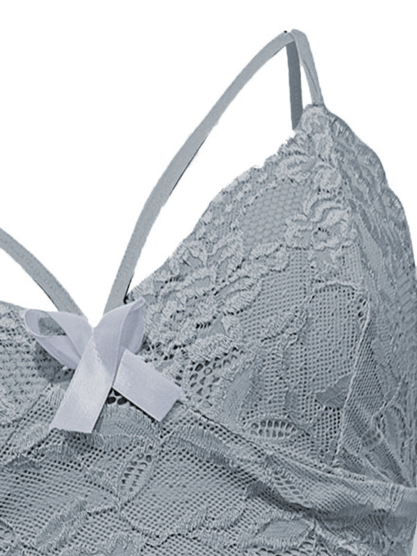 Blue Zone Planet | Lingerie set with lace-TOPS / DRESSES-[Adult]-[Female]-2022 Online Blue Zone Planet