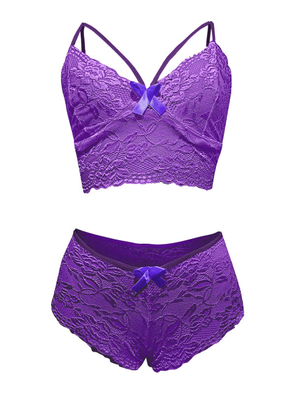 Blue Zone Planet | Lingerie set with lace-TOPS / DRESSES-[Adult]-[Female]-2022 Online Blue Zone Planet