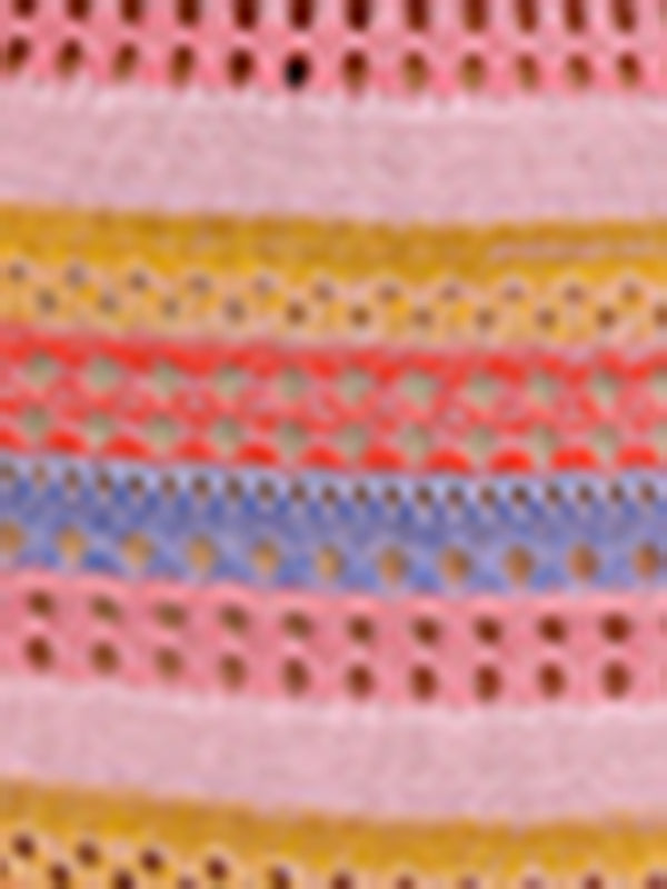 Knitted Fashion Bandage Temperament Long Skirt Striped Knitwear kakaclo